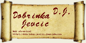 Dobrinka Jevčić vizit kartica